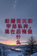 《结婚当天和学弟私奔，现在后悔做什么》大结局在线试读 《结婚当天和学弟